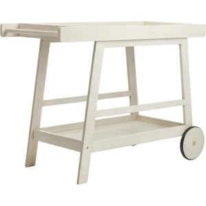 image:imageSafavieh PAT7032A Collection Renzo Teak IndoorOutdoor Bar CartWhite Wash