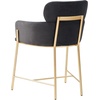 image:imageSAFAVIEH Couture Charlize Velvet Dining ChairDark Grey  Gold