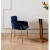 image:imageSAFAVIEH Couture Charlize Velvet Dining ChairNavy  Gold