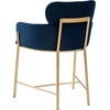 image:imageSAFAVIEH Couture Charlize Velvet Dining ChairNavy  Gold