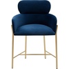 image:imageSAFAVIEH Couture Charlize Velvet Dining ChairNavy  Gold