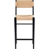 image:imageSAFAVIEH Couture Collection  Cody 26Inch Counter Stool  Black Frame with Natural Paper Cord Seat RattanInspired Design Fully Assembled SFV4228ABlackNatural