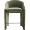 image:imageSAFAVIEH Couture Collection  Kagan Olive Green Chenille 27 Inch Counter Stool Upholstered CounterHeight Seating with Curved Back Fully Assembled SFV4857BOlive Green