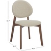 image:imageSAFAVIEH Couture Collection  Kayleen Walnut amp Beige Dining Chair Set of 2 Modern Upholstered Side Chairs with Solid Wood Frame SFV6712ASET2WalnutBeige