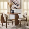 image:imageSAFAVIEH Couture Collection  Kayleen Walnut amp Beige Dining Chair Set of 2 Modern Upholstered Side Chairs with Solid Wood Frame SFV6712ASET2WalnutBeige