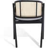 image:imageSAFAVIEH Couture Collection Emmy Tropical Coastal BlackNatural Rattan Back Dining ChairBlackNatural