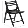 image:imageSAFAVIEH Couture Collection Jacie Black Seat Folding Chair Set of 2 Fully AssembledBlack