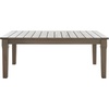 image:imageSAFAVIEH Couture Outdoor  Martinique Coffee Table  Natural  Solid Wood  Coastal Slatted Design  Ideal for Patio Deck Porch Backyard 467 W x 26 D x 185 H CPT1014Light Grey