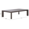 image:imageSAFAVIEH Couture Outdoor Patio Furniture Collection  Donaldo Rectangular Coffee Table Dark Grey Aluminum Frame with Slatted Top CPT4012ADark Grey