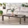 image:imageSAFAVIEH Couture Outdoor Patio Furniture Collection  Donaldo Rectangular Coffee Table Dark Grey Aluminum Frame with Slatted Top CPT4012ADark Grey