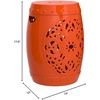 image:imageSAFAVIEH Furniture  Flora Decorative Garden Stool  Spring Green  Ceramic  Artisan HandPainted Design  Ideal for Living Room Patio Garden  Fully Assembled ACS4527EOrange