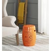 image:imageSAFAVIEH Furniture  Flora Decorative Garden Stool  Spring Green  Ceramic  Artisan HandPainted Design  Ideal for Living Room Patio Garden  Fully Assembled ACS4527EOrange