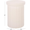 image:imageSAFAVIEH Home Collection  Jhene 18Inch Ceramic Garden Stool Light Cream Glazed Finish Indoor Outdoor Decorative Accent Stool Fully Assembled ACS4614ALight Cream