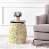 image:imageSAFAVIEH Home Collection Rainer WhiteYellow Floral Ceramic Decorative Garden Stool Fully Assembled