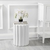 image:imageSAFAVIEH Home Collection Tulett White Ceramic Decorative Garden Stool for Living Room Bedroom Garden Side Table Plant StandWhite