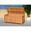 image:imageSAFAVIEH Outdoor  Abri Cushion Storage Box  Solid Wood  Coastal Resort Storage Bench Design  Ideal for Patio Deck Porch Backyard 18 W x 47 D x 19 H PAT7037ANatural