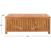 image:imageSAFAVIEH Outdoor  Abri Cushion Storage Box  Solid Wood  Coastal Resort Storage Bench Design  Ideal for Patio Deck Porch Backyard 18 W x 47 D x 19 H PAT7037ANatural