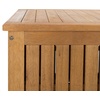 image:imageSAFAVIEH Outdoor  Abri Cushion Storage Box  Solid Wood  Coastal Resort Storage Bench Design  Ideal for Patio Deck Porch Backyard 18 W x 47 D x 19 H PAT7037ANatural