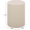 image:imageSAFAVIEH Outdoor  Tina Cylinder Side Table  Beige  Fully Assembled  Weather Resistant  Ideal for Deck Patio Backyard 138 W x 138 D x 177 H PAT6200BIvory