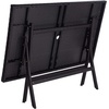 image:imageSAFAVIEH Outdoor Collection Akita Grey Brown Folding Table with Umbrella Hole PAT7503CBlack