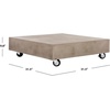 image:imageSAFAVIEH Outdoor Collection Gargon Modern Dark Grey Concrete Coffee Table with Caster Wheels Fully Assembled