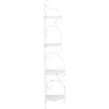 image:imageSAFAVIEH Outdoor Collection Turuca Antique White Wrought Iron 4Tier Corner Shelf Fully AssembledAntique White