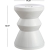 image:imageSafavieh ACS4576A Home Larsa Light Blue Ceramic 19inch IndoorOutdoor Side Table Garden StoolWhite