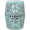 image:imageSafavieh Castle Gardens Collection Glazed Ceramic Robins Egg Blue Medallion Garden Stool