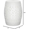 image:imageSafavieh Castle Gardens Collection Lattice Coin White Ceramic Garden StoolWhite