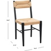 image:imageSafavieh Couture Home Collection Cody Natural Rattan Living Room Dining Accent Chair Fully Assembled Set of 2 SFV4104BSET2Black  Natural