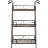 image:imageSafavieh Outdoor Collection Noreen Antique White 3 Tier ShelfRustic Brown