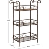 image:imageSafavieh Outdoor Collection Noreen Antique White 3 Tier ShelfRustic Brown