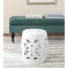 image:imageSafavieh Stencil Blossom Ceramic Decorative Garden Stool Antique WhiteAntique White