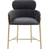 image:imageSAFAVIEH Couture Charlize Velvet Dining ChairDark Grey  Gold