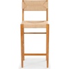 image:imageSAFAVIEH Couture Collection  Cody 26Inch Counter Stool  Black Frame with Natural Paper Cord Seat RattanInspired Design Fully Assembled SFV4228ANatural