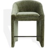 image:imageSAFAVIEH Couture Collection  Kagan Olive Green Chenille 27 Inch Counter Stool Upholstered CounterHeight Seating with Curved Back Fully Assembled SFV4857BOlive Green