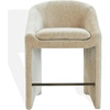 image:imageSAFAVIEH Couture Collection  Kagan Olive Green Chenille 27 Inch Counter Stool Upholstered CounterHeight Seating with Curved Back Fully Assembled SFV4857BTaupe