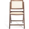 image:imageSAFAVIEH Couture Collection Desiree Tropical Coastal WalnutNatural Cane Solid Wood Folding Dining Chair Set of 2 Fully AssembledWalnutNatural