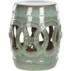 image:imageSAFAVIEH Furniture  Double Coin Decorative Garden Stool  Antique Blue  Ceramic  Artisan Chinoiserie Design  Ideal for Living Room Patio Garden  Fully Assembled ACS4500AAntique Blue