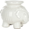 image:imageSAFAVIEH Home Collection  Decorative Silver Glazed Ceramic Elephant Garden Stool Sculptural Indoor amp Outdoor Accent ACS4501EWhite