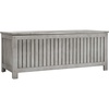 image:imageSAFAVIEH Outdoor  Abri Cushion Storage Box  Solid Wood  Coastal Resort Storage Bench Design  Ideal for Patio Deck Porch Backyard 18 W x 47 D x 19 H PAT7037AGrey