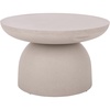 image:imageSAFAVIEH Outdoor  Dylan Round Pedestal Coffee Table  White  Fully Assembled  Weather Resistant  Ideal for Deck Patio Backyard 276 W x 276 D x 165 H PAT1301CBeige