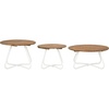 image:imageSAFAVIEH Outdoor Collection Henderson Teak and White 3Pc Wood Top Coffee Table