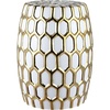 image:imageSAFAVIEH Outdoor Collection Laili Golda and White Ceramic Garden Stool
