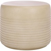 image:imageSAFAVIEH Outdoor Patio Furniture Collection  Astrid Sandy Beige Ficonstone Low Wide Side Table Round Modern Patio Accent Table Fully Assembled PAT1538BBeige