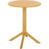image:imageSAFAVIEH Outdoor Patio Furniture Collection  Stella Beige Round Bistro Table Fully Assembled Outdoor Patio Table Compact Modern Design WeatherResistant Accent PAT4705BYellow