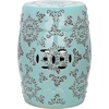 image:imageSafavieh Castle Gardens Collection Glazed Ceramic Robins Egg Blue Medallion Garden Stool