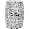 image:imageSafavieh Flower and Vine Ceramic Decorative Garden Stool White and Charcoal