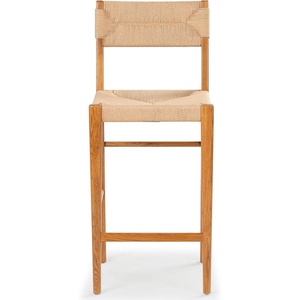 image:imageSAFAVIEH Couture Collection  Cody 26Inch Counter Stool  Black Frame with Natural Paper Cord Seat RattanInspired Design Fully Assembled SFV4228ANatural