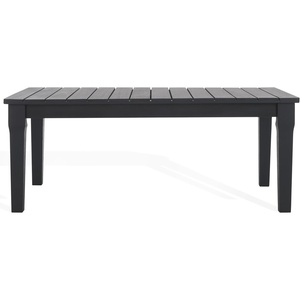 image:imageSAFAVIEH Couture Outdoor  Martinique Coffee Table  Natural  Solid Wood  Coastal Slatted Design  Ideal for Patio Deck Porch Backyard 467 W x 26 D x 185 H CPT1014Black